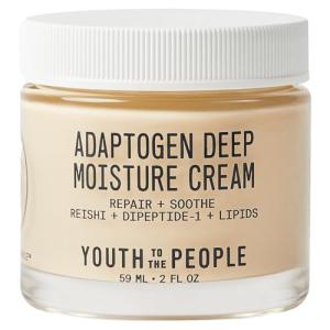 Youth To The People Adaptogen Skin Repairing Moisture Cream, Hydrating Face Moisturizer for Sensitive & Dry Skin, Soothes Skin Barrier, Dermatologist Tested, Fragrance-free, Vegan - 2 Fl Oz