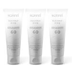 Sonrei Clearly Zinq Mineral Gel Sunscreen SPF 60 – 24% Non-Nano Zinc Oxide, Broad Spectrum UVA/UVB, Reef Safe, Vegan, Fragrance-Free, Clear Gel for Face & Body, 3.40 Fl Oz (Pack of 3)