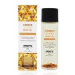 EXSENS Amber Jojoba Crystal Infused Moisturizing Body Oil, Great for Skin& Hair, Certified Organic, Vegan, Paraben Free, Non GMO, Natural Fragrance, 100 ml - 3.8 fl.oz