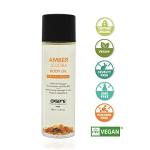 EXSENS Amber Jojoba Crystal Infused Moisturizing Body Oil, Great for Skin& Hair, Certified Organic, Vegan, Paraben Free, Non GMO, Natural Fragrance, 100 ml - 3.8 fl.oz