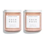 HERBIVORE Coco Rose Coconut Oil Body Polish | Exfoliating Body Scrub with Shea Butter | Smooths & Softens Skin, Plant-Based, Vegan, for All Skin Types, 237 mL / 8 oz (2-pack)