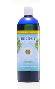 Auromere Ayurvedic Massage Oil - Vegan, Cruelty Free, Natural, Non GMO, with Cold-Pressed Sesame Oil Infused with 25 Herbal Extracts (32 fl oz), 1 Pack