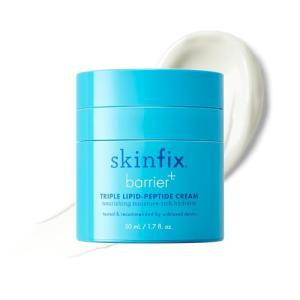 Skinfix Triple Lipid-Peptide Cream - 1.7 oz - Rich Face Moisturizer with Hyaluronic Acid - Hydrates & Restores Dry, Sensitive Skin - Non-Comedogenic, Fragrance Free, Vegan, Cruelty Free