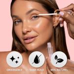 ROSEGOLD ROSELASH Natural Eyelash Growth Serum Fuller Longer and Thicker Eyelashes - 95% Natural Made in France - Hormone-Free, Fragrance-Free - Vegan - 1 Month