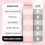 ROSEGOLD ROSELASH Natural Eyelash Growth Serum Fuller Longer and Thicker Eyelashes - 95% Natural Made in France - Hormone-Free, Fragrance-Free - Vegan - 1 Month