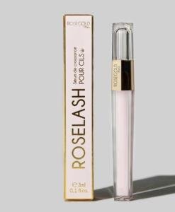 ROSEGOLD ROSELASH Natural Eyelash Growth Serum Fuller Longer and Thicker Eyelashes - 95% Natural Made in France - Hormone-Free, Fragrance-Free - Vegan - 1 Month