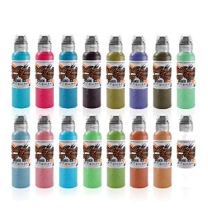 Vegan Tattoo Ink Kit - 16 Vibrant Colors