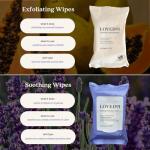 Loved01 Lavender Cleansing Wipes for Sensitive Skin