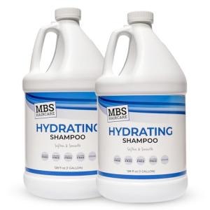 MBS Haircare Hydrating Shampoo, Gallon (Duo Pack) – Hydrating, Color Safe, Sulfate Free, Vegan & Cruelty Free – For All Hair Types – Aloe Vera & Botanical Extracts – Professional Salon Quality