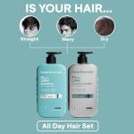 Hawthorne All Day Men's Shampoo and Conditioner Set. Sulfate Free Shampoo and Conditioner with Pure Avocado Oil and Aloe For Stronger, Healthier Hair. Night Swim Cologne Scent. 16 fl. oz. each.