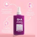 Q+A Heat Protect All-In-One Spray (150ml), Heat Protection Spray for Hair, 13-Benefit Multi-Tasking Heat Protectant, Strengthening and Anti-Frizz Hair Spray with Hyaluronic Acid Complex