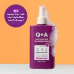 Q+A Heat Protect All-In-One Spray (150ml), Heat Protection Spray for Hair, 13-Benefit Multi-Tasking Heat Protectant, Strengthening and Anti-Frizz Hair Spray with Hyaluronic Acid Complex