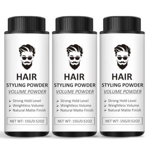 IONSGAKO Hair Texture Styling Powder for Men & Women, Hair Texturizing & Volumizing Powder Add Instant Volume, Long-Lasting Hold, Non-Greasy Matte Finish for All Hair Types - 3 Pack