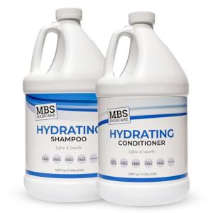 MBS Haircare Hydrating Shampoo & Conditioner, Gallon (Duo Pack) - Sulfate Free, Vegan, Cruelty-Free, USA Made
