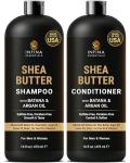INFINA ESSENTIALS Shea Butter Shampoo & Conditioner Set | 16 fl oz Each | with Batana Oil & Argan Oil | Moisturizing, Strengthening & Frizz Control Formula | Supports Hair Growth & Adds Thickness