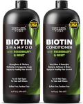 SOULSPA PURE Biotin Shampoo and Conditioner Set for Men & Women | 16 fl oz Each | with Rosemary & Mint | Sulfate Free Hydrating & Strengthening Hair Care for Thinning, Color-Treated & Dry Hair