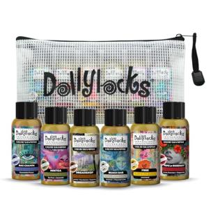 Dollylocks Claifying Liquid Shampoo Rosemay Peppermint Lemon | Paraben-free, Plant-Based, Vegan, Residue-Free Loc, Braid, Dreadlock Care | All hair types | Variety Set | 1oz Pack of 6