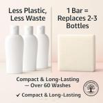 JUNIPER ASPEN Rice Water Protein Shampoo Bar – Solid Shampoo for All Hair Types with Kaolin Clay – Strengthening, Nourishing, Plastic-Reducing Hair Care – 3.5oz Bar – Women-Owned (Mango Papaya)