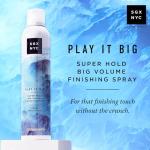 SGX NYC Play it Big Volumizing Finishing Hair Spray - Long Lasting Hair Spray with Anti Frizz Finish - Paraben Free with Coconut Oil - 8.5 oz (Pack of 2)