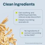 ATTITUDE Hair Shampoo for Sensitive Dry Scalp, EWG Verified, Soothing Oat, Dry and Damaged Hair, Naturally Derived Ingredients, Vegan and Plant-Based, Nourishing, Avocado Oil, 32 Fl Oz