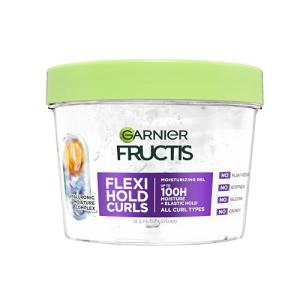 Garnier Fructis Flexi Hold Curls Moisturizing Gel, Curl Hair Styling Gel with Hyaluronic Moisture Complex, Provides Up to 100HRs of Moisture & Definition For All Curl Types, 12.5 Fl Oz