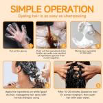 CSFDXD Natural Hair Color Dye Shampoo, Covers Gray Hair Fast with Long-Lasting Color, Plant-Based Formula Repairs Damaged Hair, Gentle on Scalp for At-Home Use, Men & Women(Black 16.90 Fl Oz/500ML)