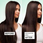 Garnier Fructis Diamond Sleek Hair Shine Spray, Frizz Control and Heat Protectant for Frizzy, Dry Hair, Formulated with Vegan Keratin Smoothing Complex and Argan Oil, 4.6 Fl Oz