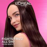 L'Oreal Paris Sulfate Free Iron Sleek Smoothing Shampoo, Frizz Control and Humidity-Resistant Formula with Alpha-Acids for Frizzy Hair, EverPure Hair Care, 6.8 Fl Oz