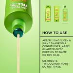 Garnier Fructis Sleek and Shine Intense Smooth Leave In Conditioner, Conditioning Hair Cream for Frizzy, Dry Hair, Plant Keratin + Argan Oil, Value Size, 16.9 Fl Oz