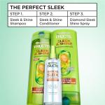 Garnier Fructis Diamond Sleek Hair Shine Spray, Frizz Control and Heat Protectant for Frizzy, Dry Hair, Formulated with Vegan Keratin Smoothing Complex and Argan Oil, 4.6 Fl Oz