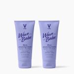 V&Co. Beauty Wave Babe Wave Enhancing Cream (2 Pack) – Wave Cream for Wavy Hair, Anti Frizz & Hydrating Hair Care with Peptides & Rice Protein, Defines Waves & Adds Lasting Softness – 6 oz