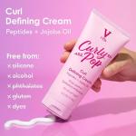 V&Co. Beauty Curly Pop Curl Defining Cream (2-Pack) – Curl Cream for Curly Hair, Anti Frizz & Moisturizing Hair Care with Peptides & Jojoba Oil – Defines Curls & Adds Hydration – 6 oz