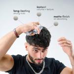 NOUN Naturals Glacial Clay Hair Texture Powder, Instant Volume, Long Lasting Hold, Matte Finish Styling Powder, Natural Look Texture, Oil Absorption, Scalp Health Support