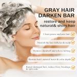 TYAYW Gray Hair Reverse Bar Shampoo, Black Soap for Grey Hair Beard With Natural Ingredients, Mane Grey Hair Reverse Bar Soap-Deep Cleaning & Moisturizing, Hair Darkening Shampoo for Men & Women 2PCS