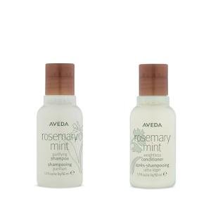 Aveda Rosemary Mint Purifying Shampoo & Conditioner Duo | Clarifying Shampoo | Lightweight Conditioner for Normal to Oily Hair | Fine to Medium Hair Types | 97%+ Naturally Derived* | Travel Size