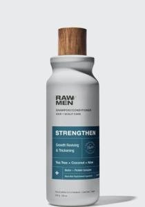 Raw Sugar Men 2 in 1 Shampoo & Conditioner, STRENGTHEN, Tea Tree + Coconut + Aloe - 18oz
