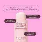 NAK Signature Nourish 350ml - Color-Safe Moisturizing Shampoo - Repairs, Hydrates & Strengthens Damaged Hair with Peptides & Coconut Oil - Vegan & Sulfate-Free