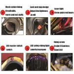 XINLIFE Predator Full Face Motorcycle Helmet with LED