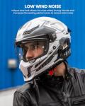 ILM Full Face Motorcycle Helmet with Dual Visor