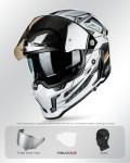 ILM Full Face Motorcycle Helmet with Dual Visor