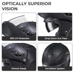 HJC C-91 Modular Bluetooth Helmet - Flat Black