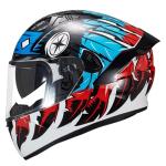 VCOROS X9 Motorcycle Helmet with Bluetooth and Sun Visor (Indian Eagle, XL)