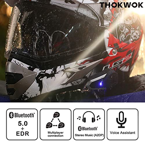 THOKWOK Bluetooth Helmet Headset for Riders