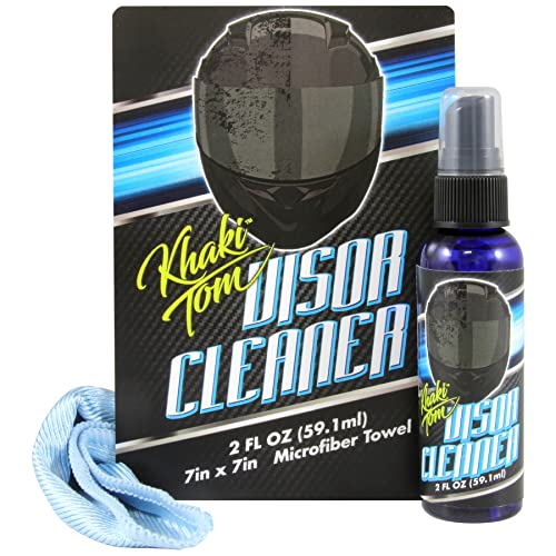 Helmet Cleaner Spray with Microfiber Towel, 2 oz