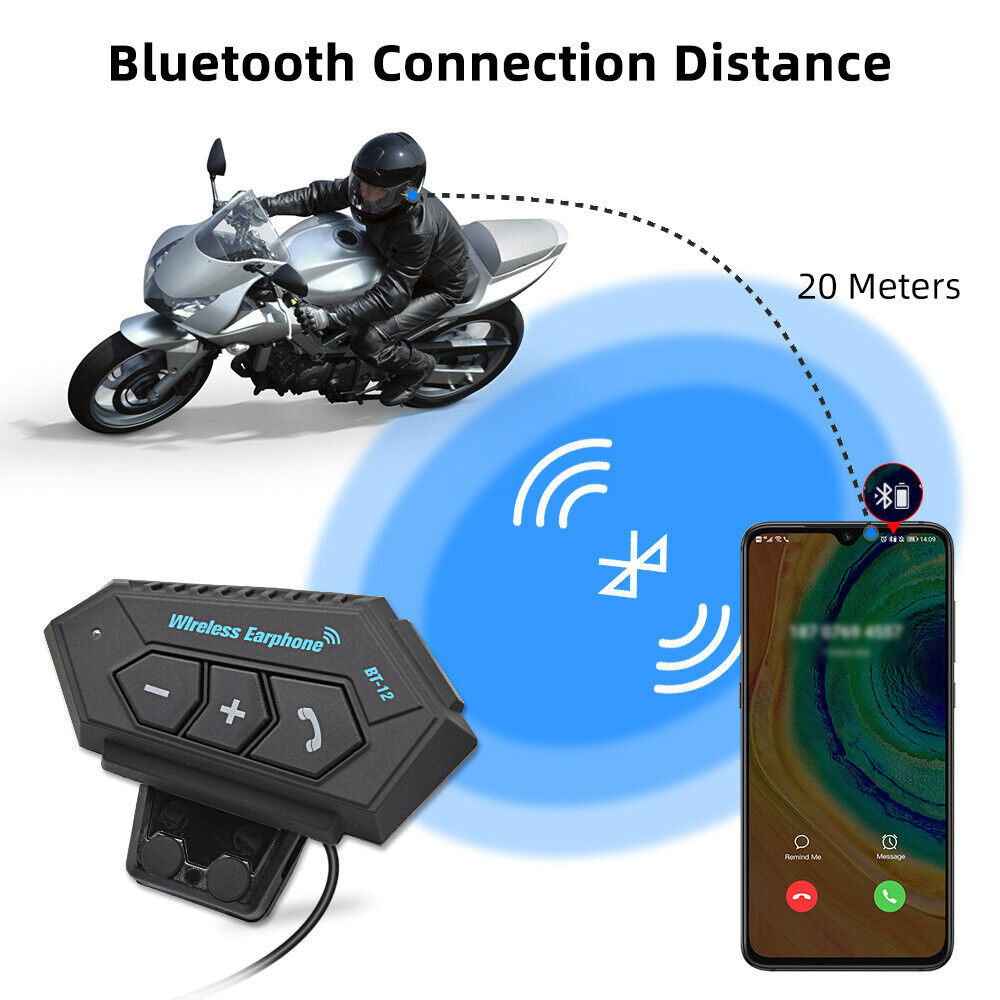 Wireless Bluetooth Motorcycle Helmet Headset & Speaker
