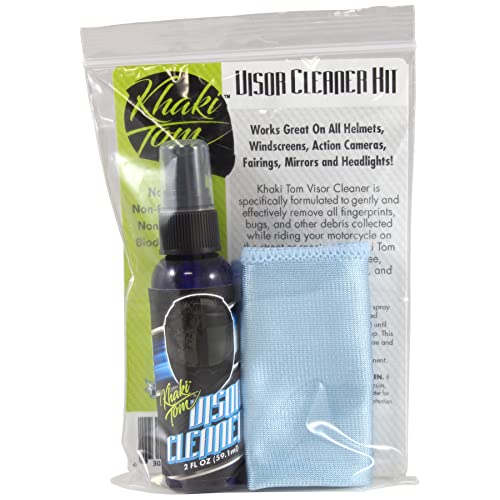 Helmet Cleaner Spray with Microfiber Towel, 2 oz