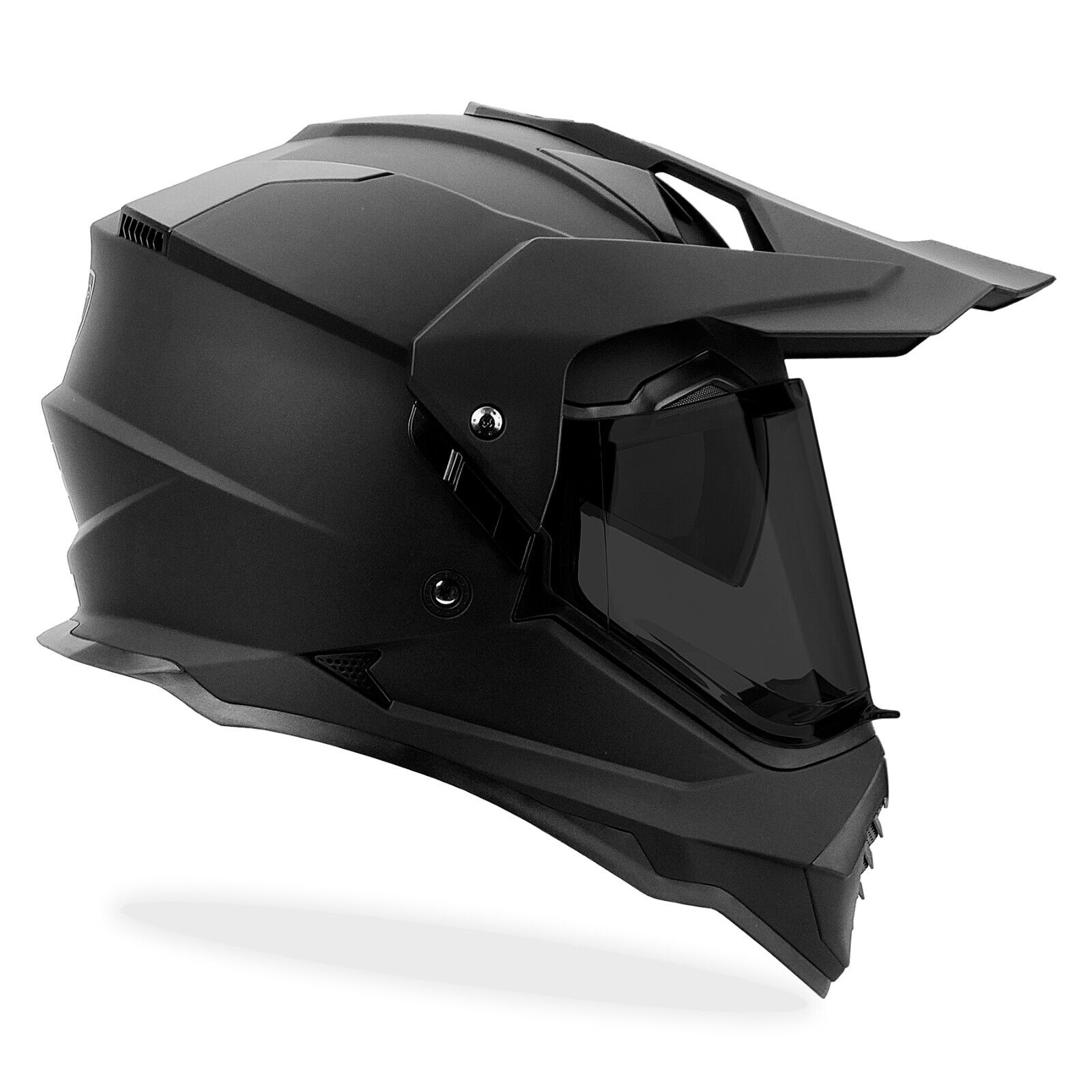 Matte Black Dual Sport Motocross Helmet