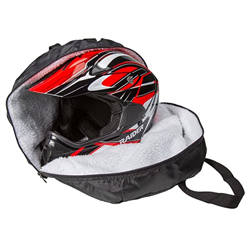 Raider Deluxe Black Nylon Motorcycle Helmet Bag