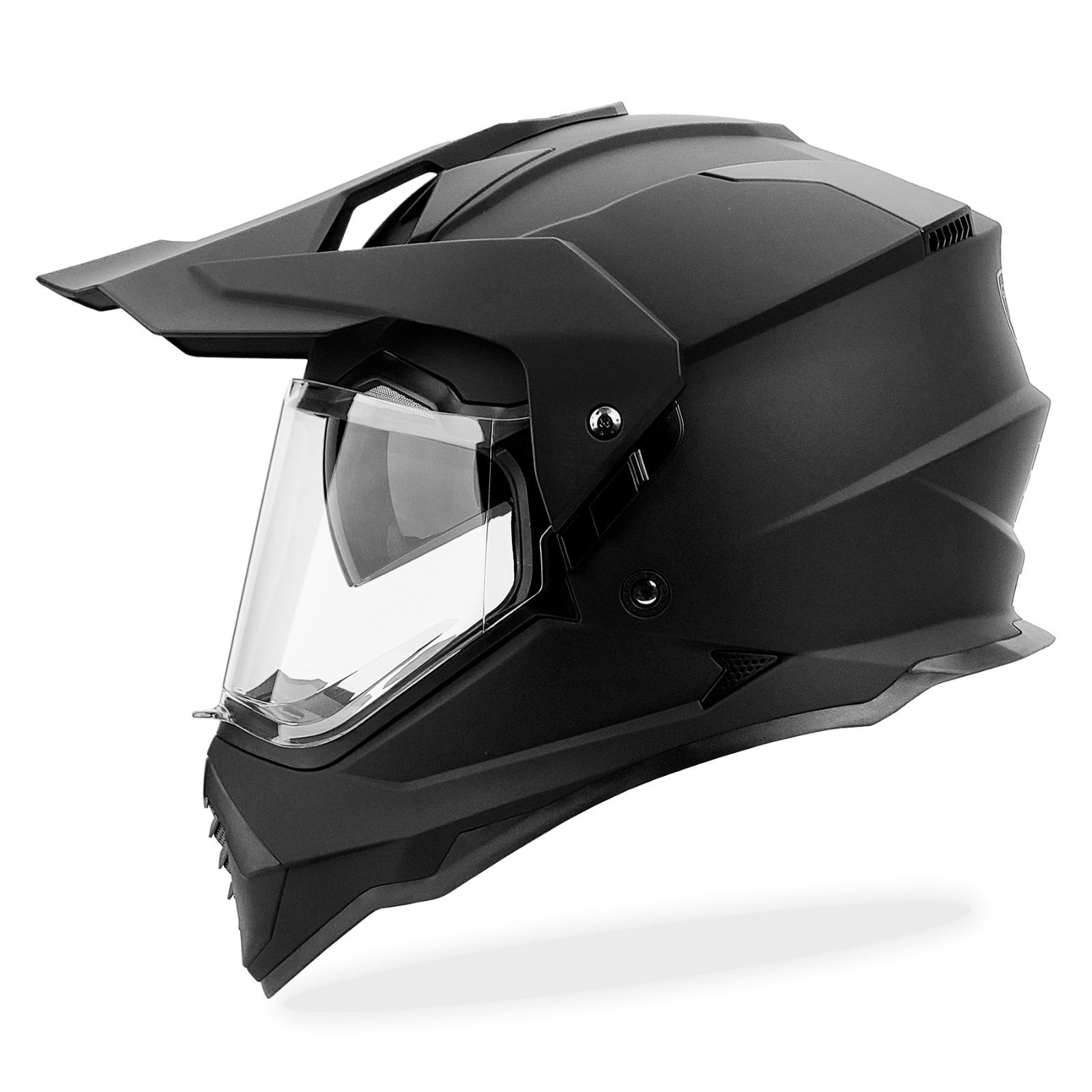 Dual Sport Matte Black Helmet for ATV/Motocross