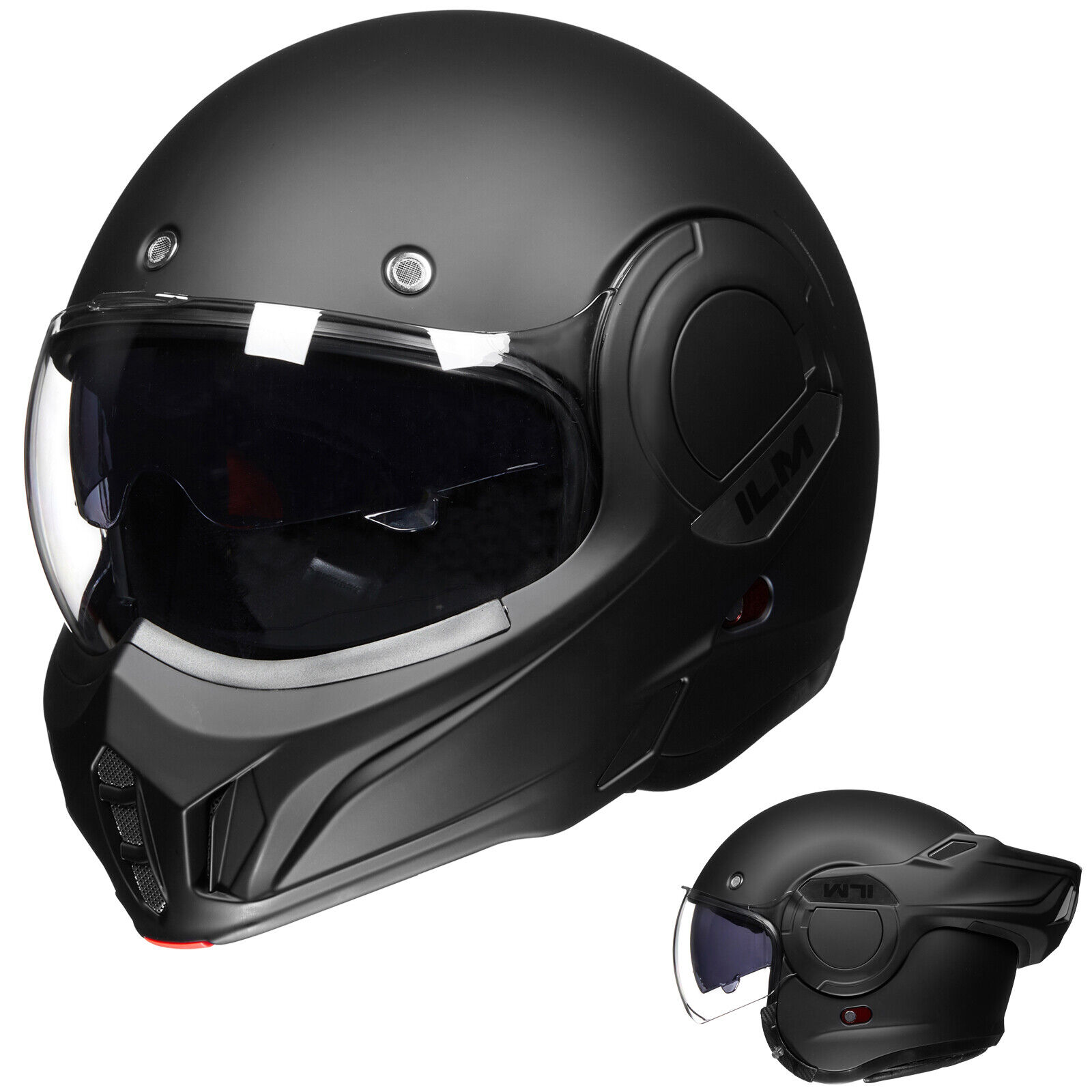 ILM Vintage Full Face Modular Motorcycle Helmet